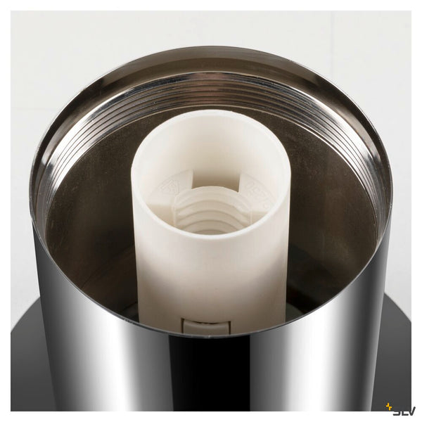 SLV VARYT, table lamp, round, 1x max. 6 W, E14, chrome 1008111