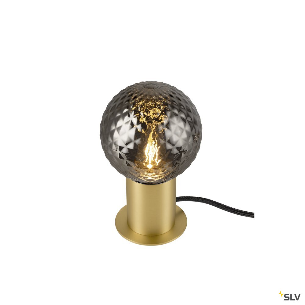 SLV VARYT, table lamp, round, 1x max. 6 W, E14, brass 1008112