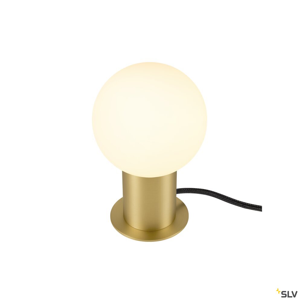 SLV VARYT, table lamp, round, 1x max. 6 W, E14, brass 1008112