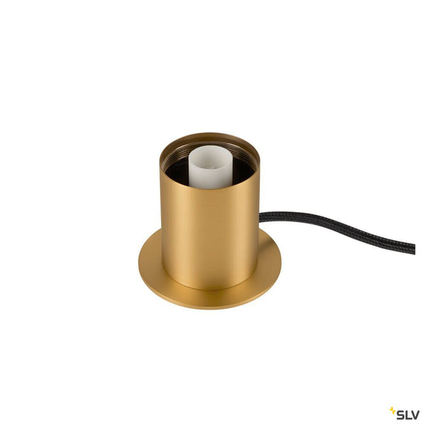 SLV VARYT, table lamp, round, 1x max. 6 W, E14, brass 1008112