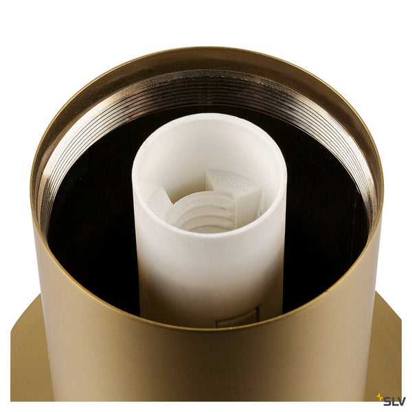 SLV VARYT, table lamp, round, 1x max. 6 W, E14, brass 1008112