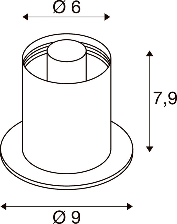 SLV VARYT, table lamp, round, 1x max. 6 W, E14, brass 1008112