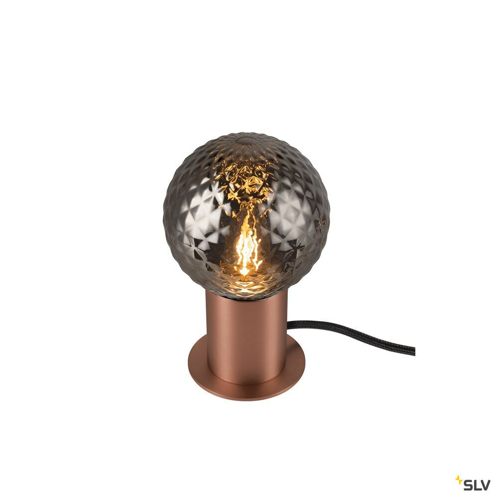 SLV VARYT, table lamp, round, 1x max. 6 W, E14, copper 1008113