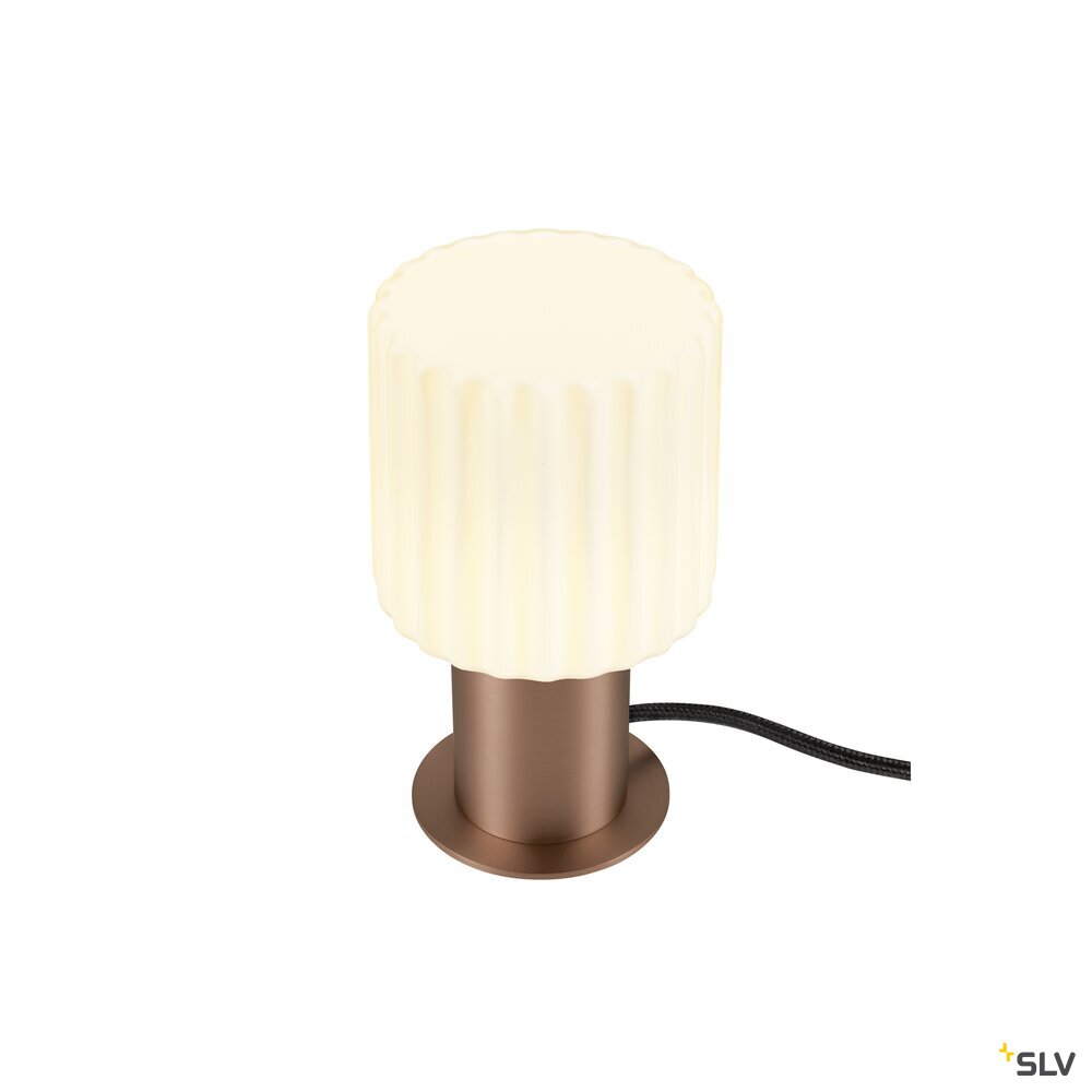 SLV VARYT, table lamp, round, 1x max. 6 W, E14, copper 1008113