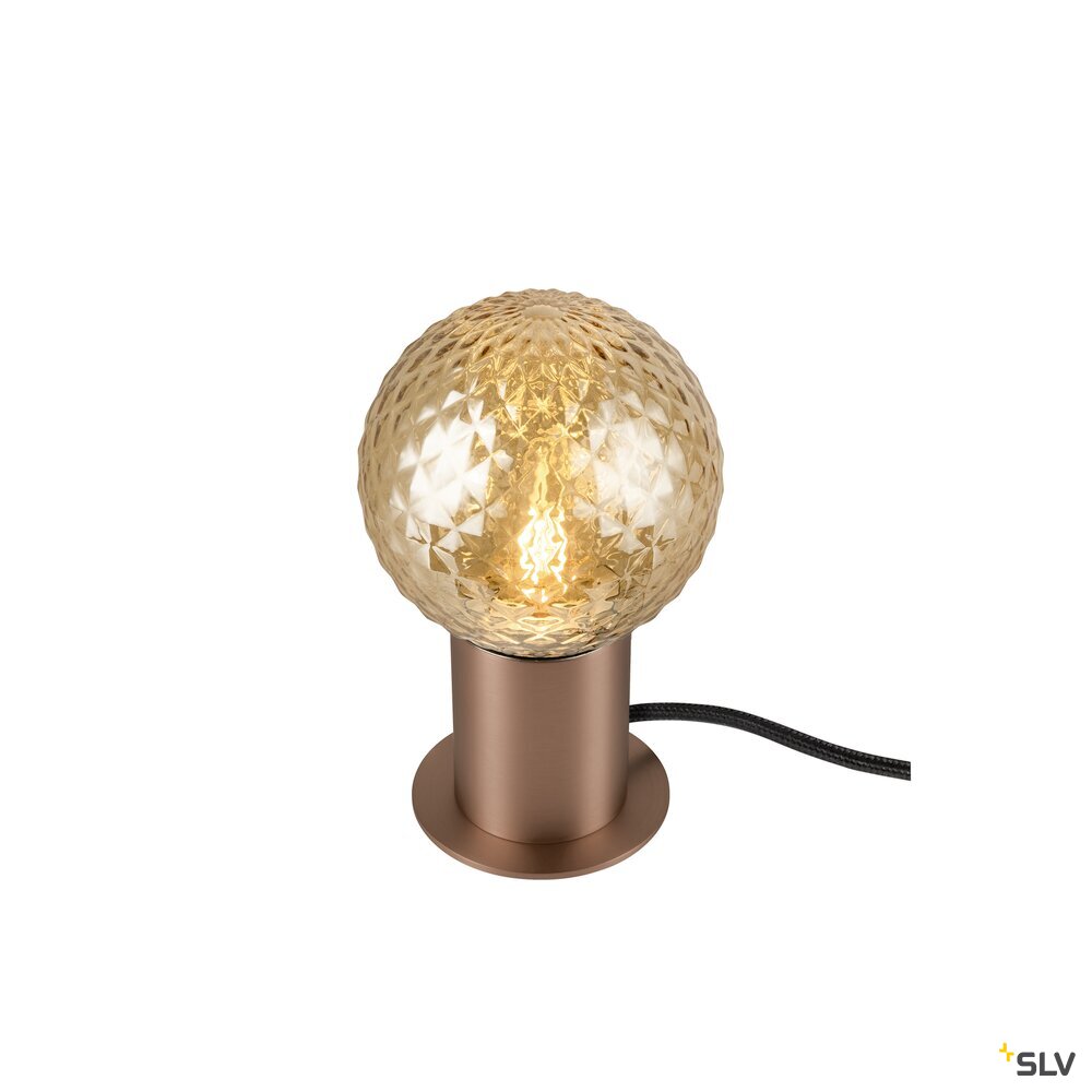 SLV VARYT, table lamp, round, 1x max. 6 W, E14, copper 1008113