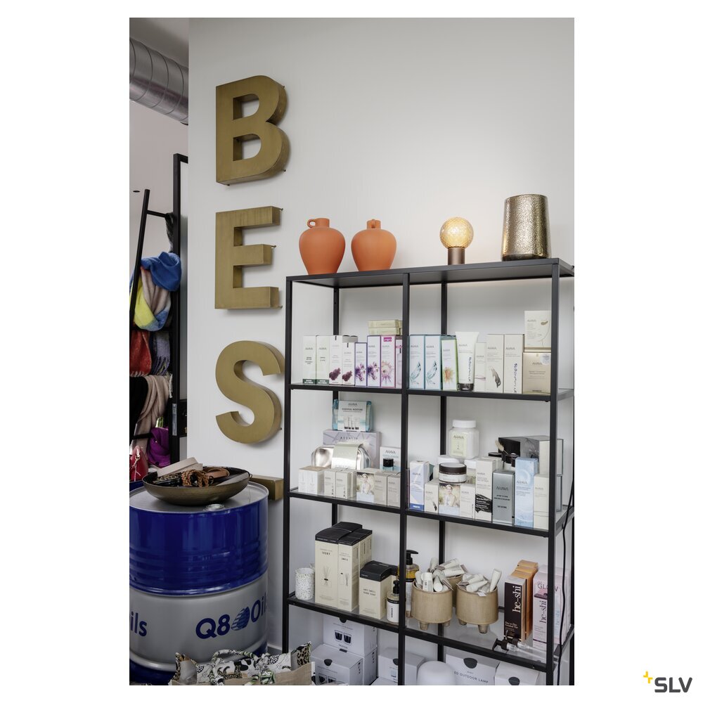 SLV VARYT, table lamp, round, 1x max. 6 W, E14, copper 1008113