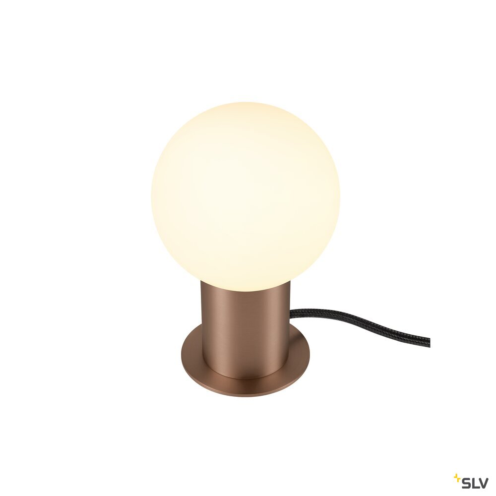 SLV VARYT, table lamp, round, 1x max. 6 W, E14, copper 1008113