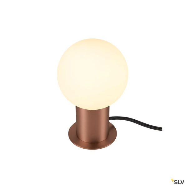 SLV VARYT, table lamp, round, 1x max. 6 W, E14, copper 1008113