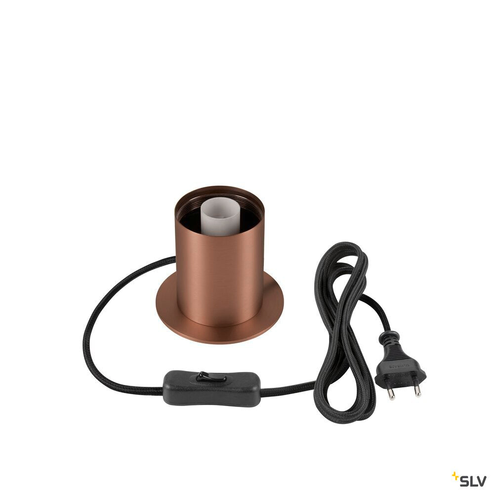 SLV VARYT, table lamp, round, 1x max. 6 W, E14, copper 1008113