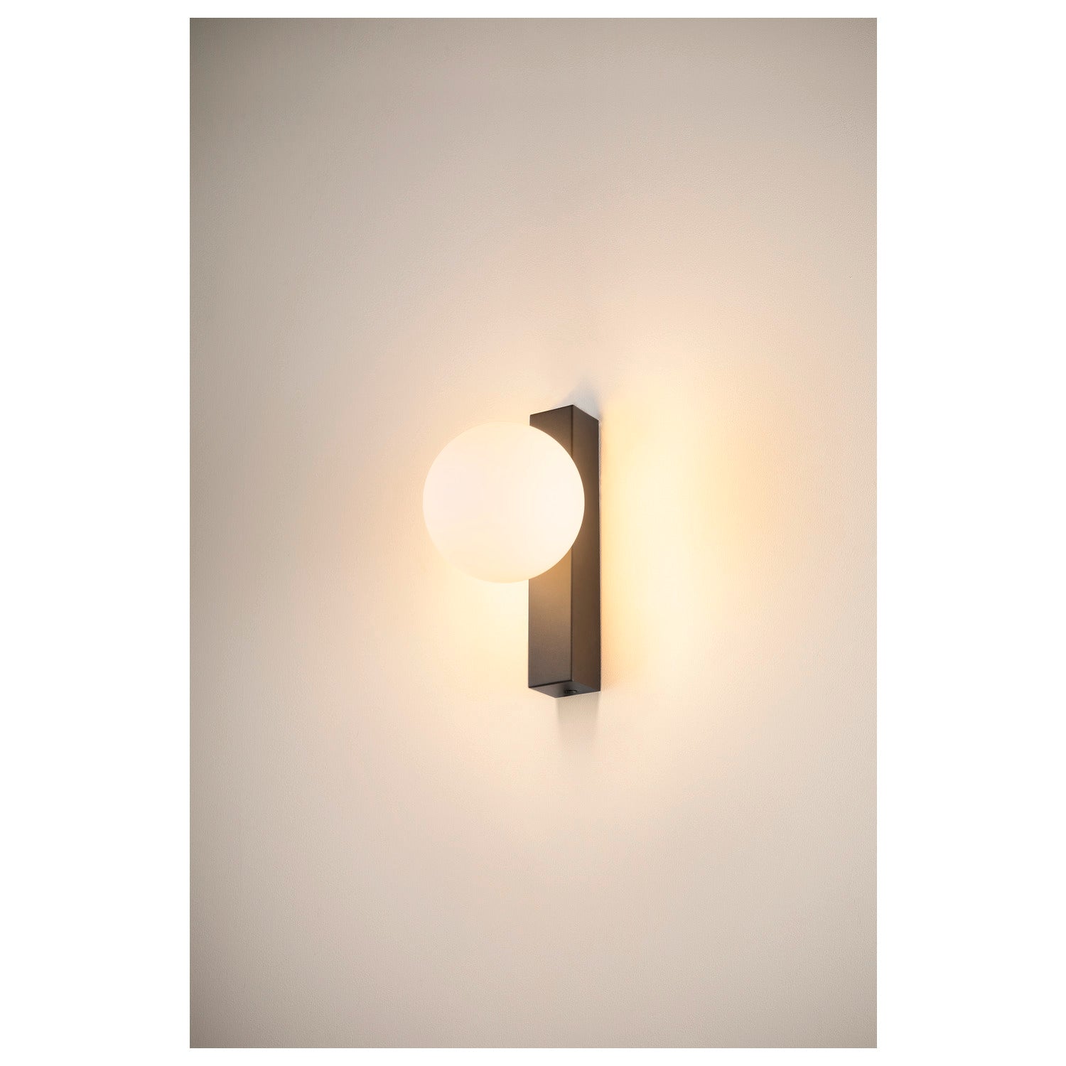SLV SUN, wall-mounted light, square, 1x max. 40 W, LED light, G9, PHASE, black 1008123