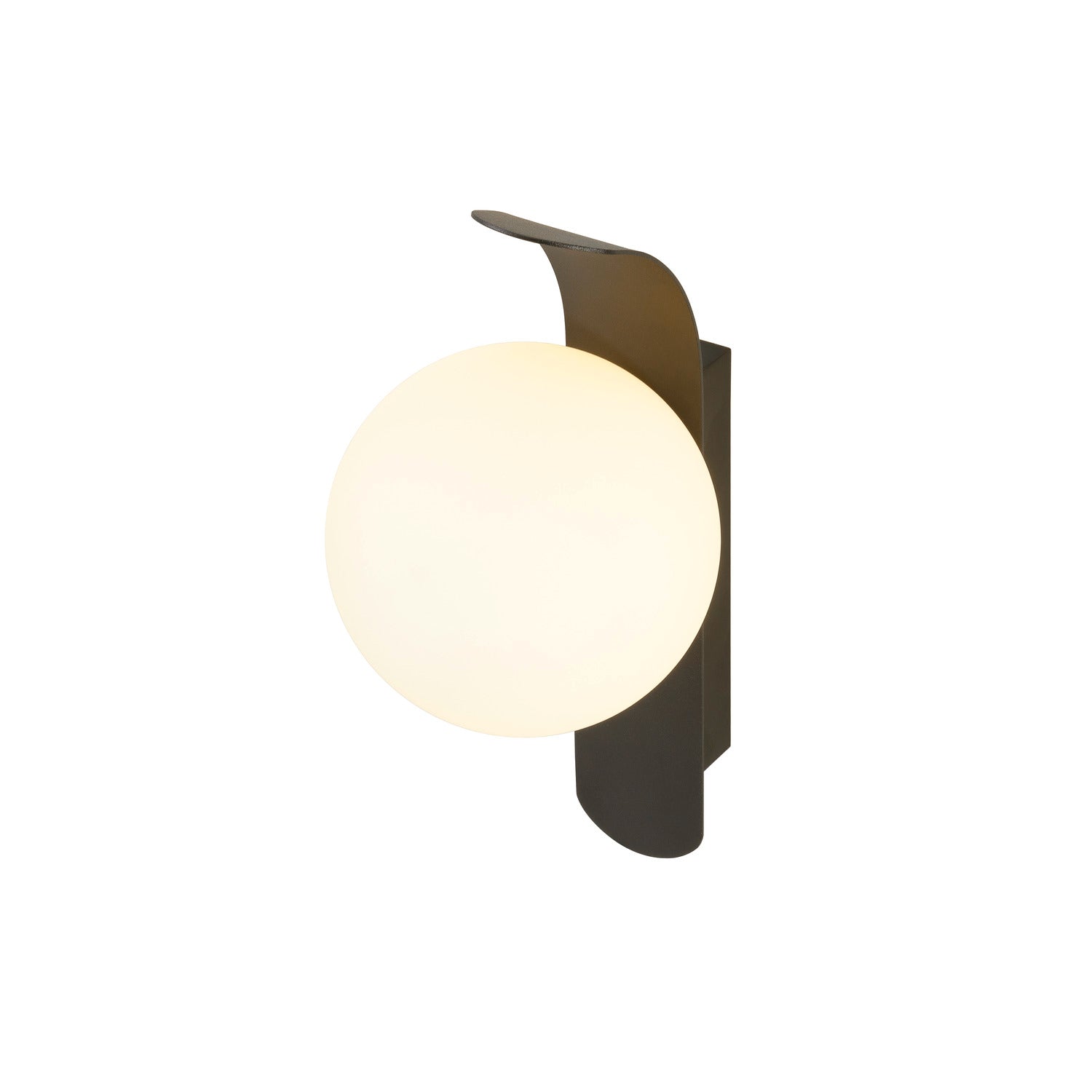 SLV SUN, wall-mounted light, round, 1x max. 40 W, LED light, G9, PHASE, black 1008124