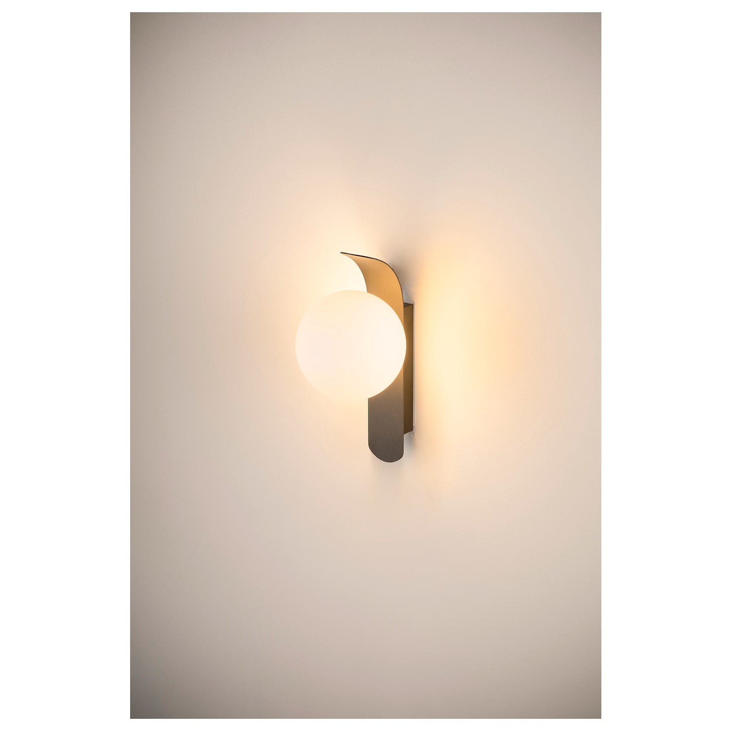 SLV SUN, wall-mounted light, round, 1x max. 40 W, LED light, G9, PHASE, black 1008124