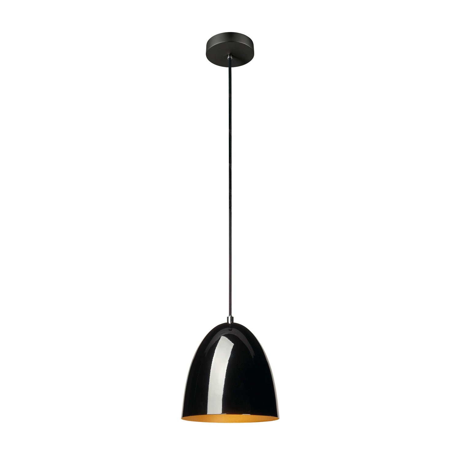 SLV PARA CONE 20, pendant light, pendant length 250 cm, E27, 1x max. 60 W, gold/black 1008129