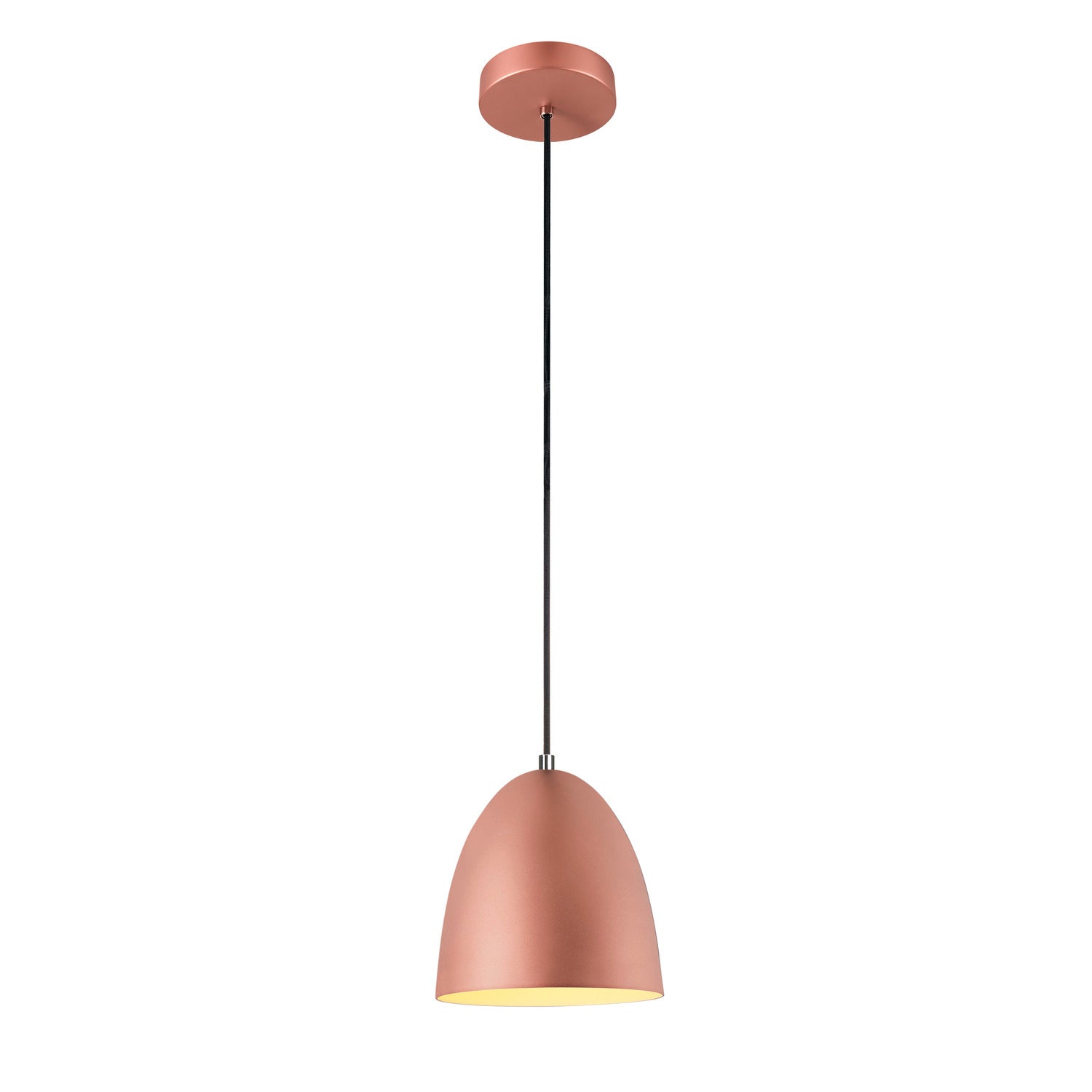 SLV PARA CONE 20, pendant light, pendant length 250 cm, E27, 1x max. 60 W, copper / white 1008130
