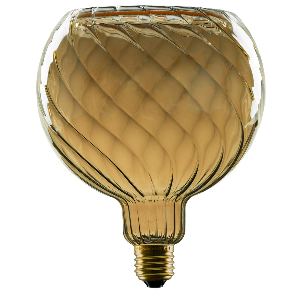 SLV LED Floating Globe 150 twisted, LED bulb, smokey grey, E27, PHASE, 6 W, 1900 K 1008151