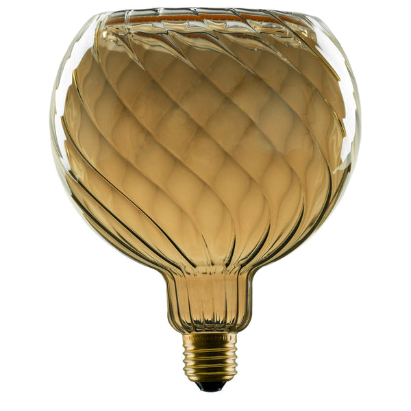 SLV LED Floating Globe 150 twisted, LED bulb, smokey grey, E27, PHASE, 6 W, 1900 K 1008151