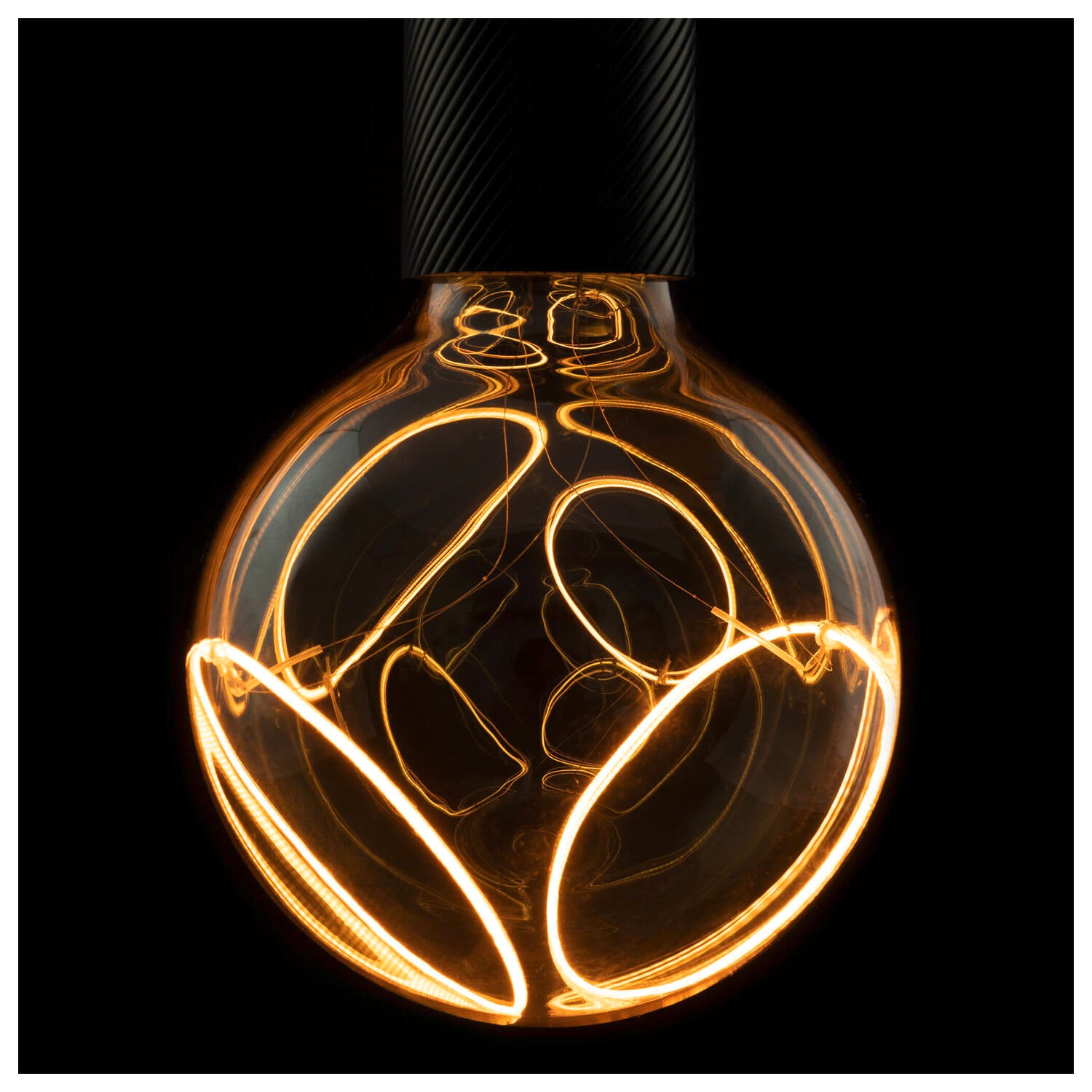 SLV LED Globe 125 2x slanting Soft Curve, LED bulb, smokey, E27, PHASE, 6 W, 1900 K 1008159