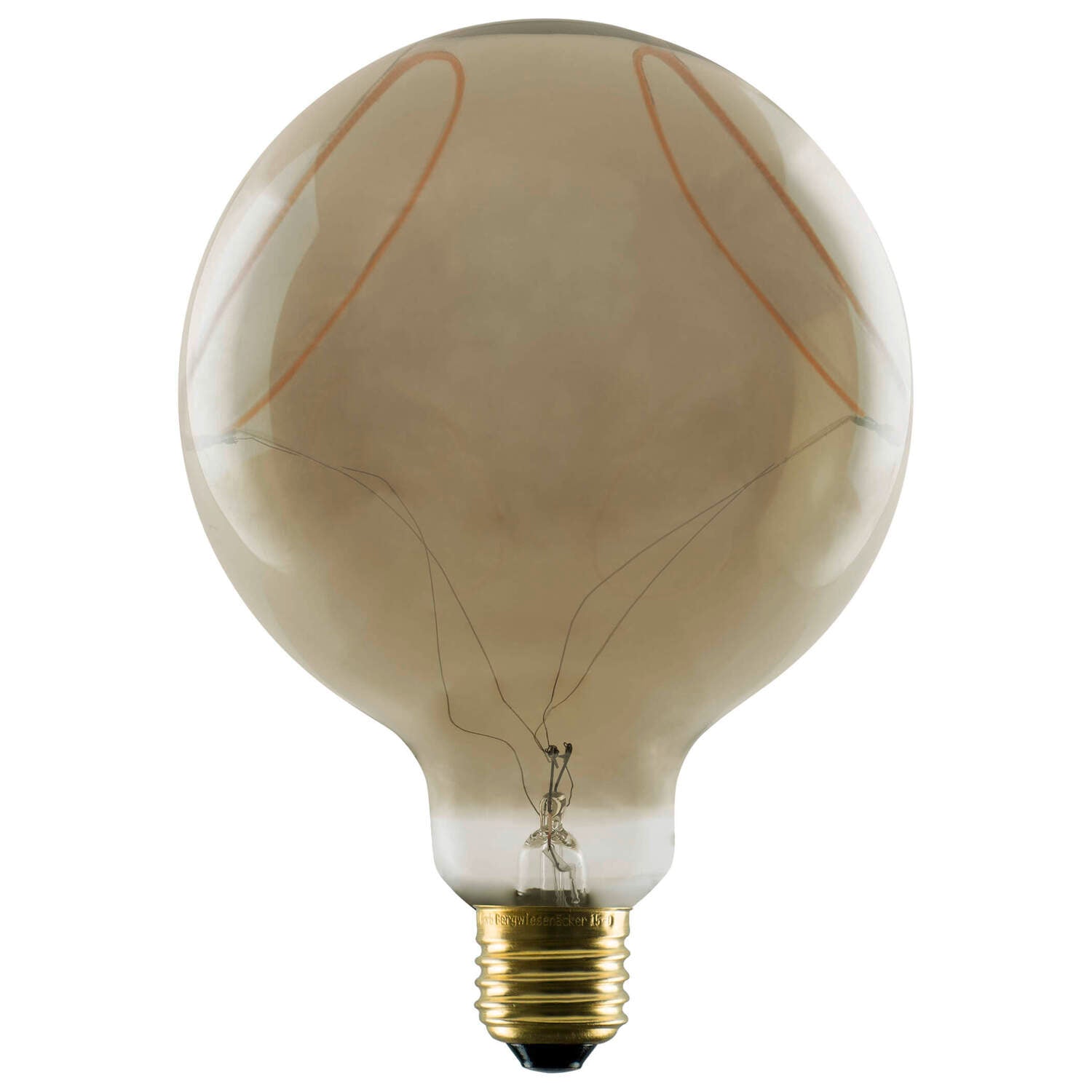 SLV LED Globe 125 2x slanting Soft Curve, LED bulb, smokey, E27, PHASE, 6 W, 1900 K 1008159