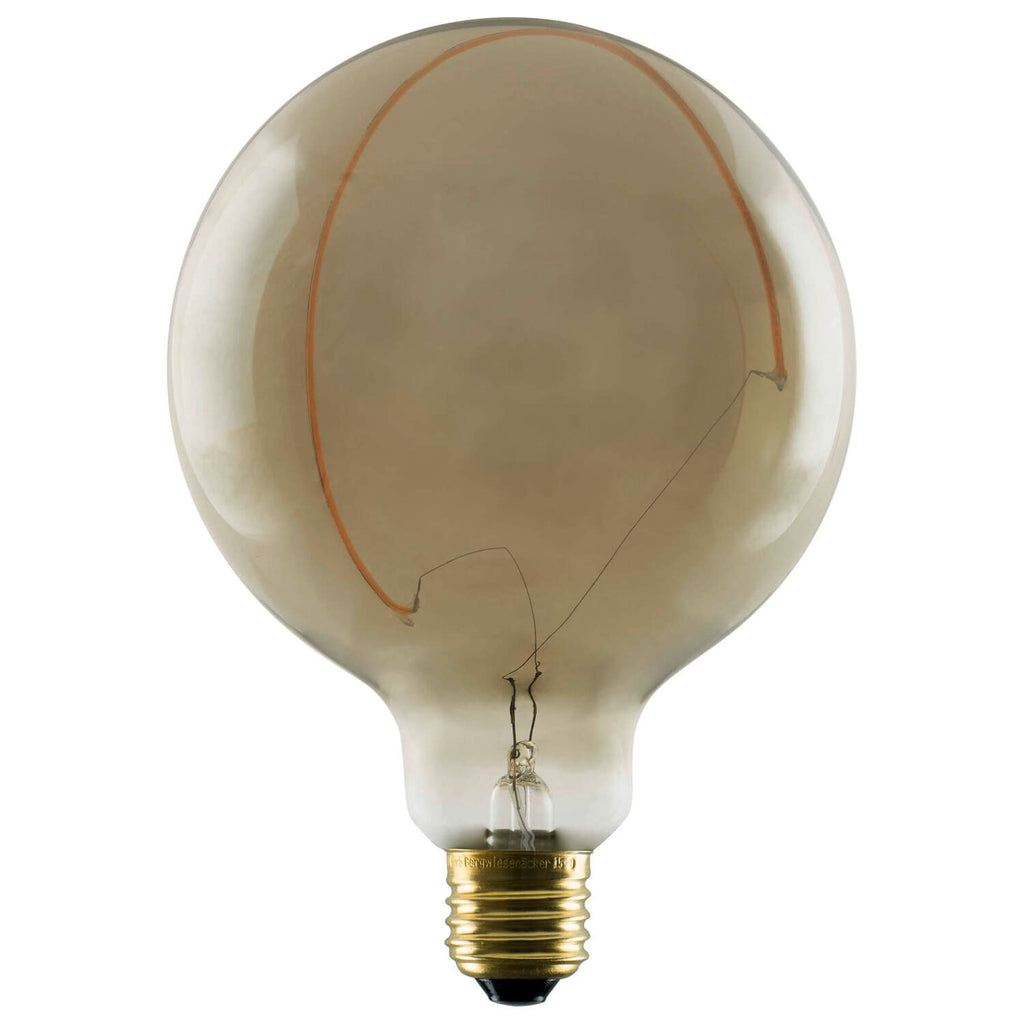 SLV LED Illusion Globe 125 Crescent slanting, LED bulb, smokey, E27, PHASE, 6 W, 1900 K 1008161