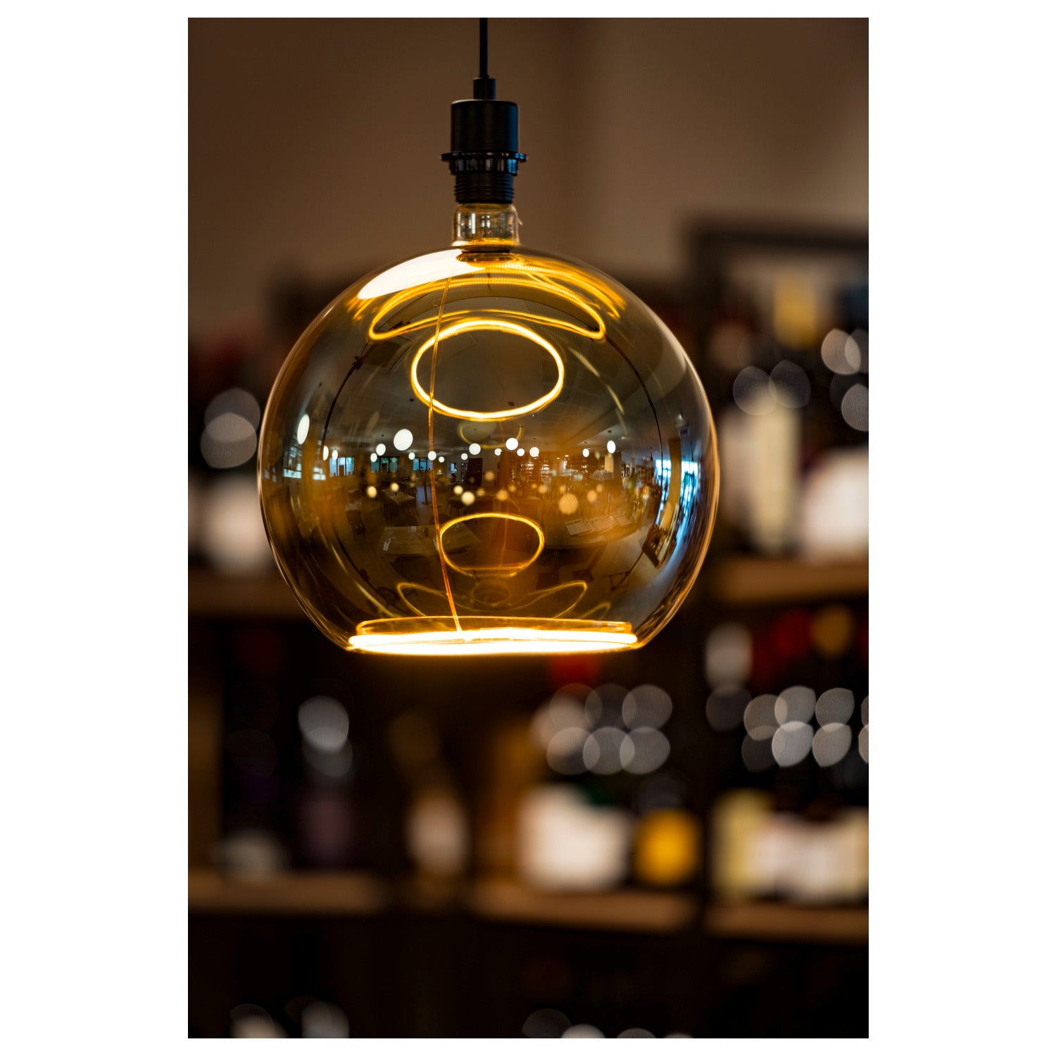 SLV LED Floating Globe 150, LED bulb, smokey black, E27, PHASE, 6 W, 1900 K 1008163