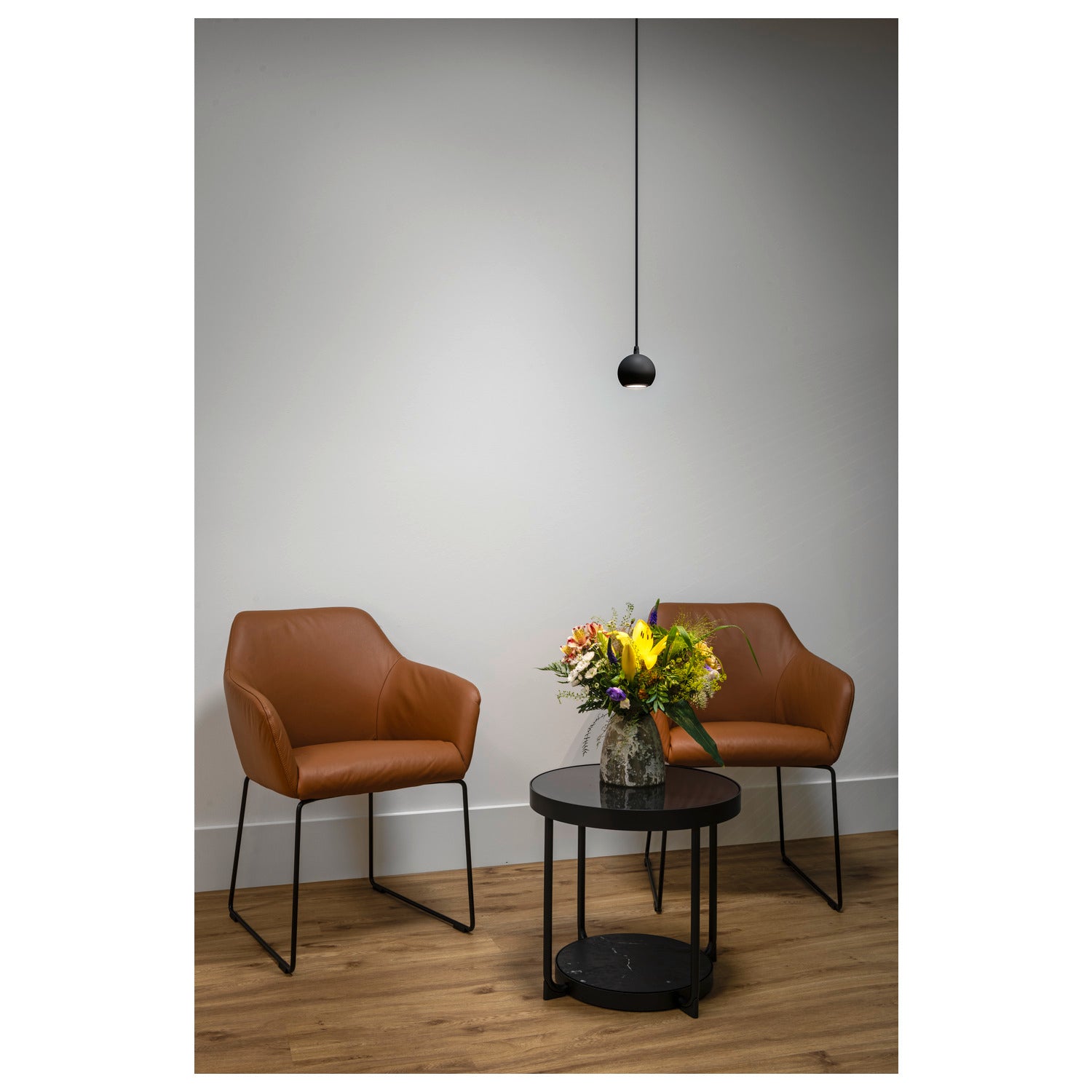 SLV LIGHT EYE® 90, 3~ pendant light, GU10, pendant length 150 cm, 1x max. 6 W, matt black 1008170