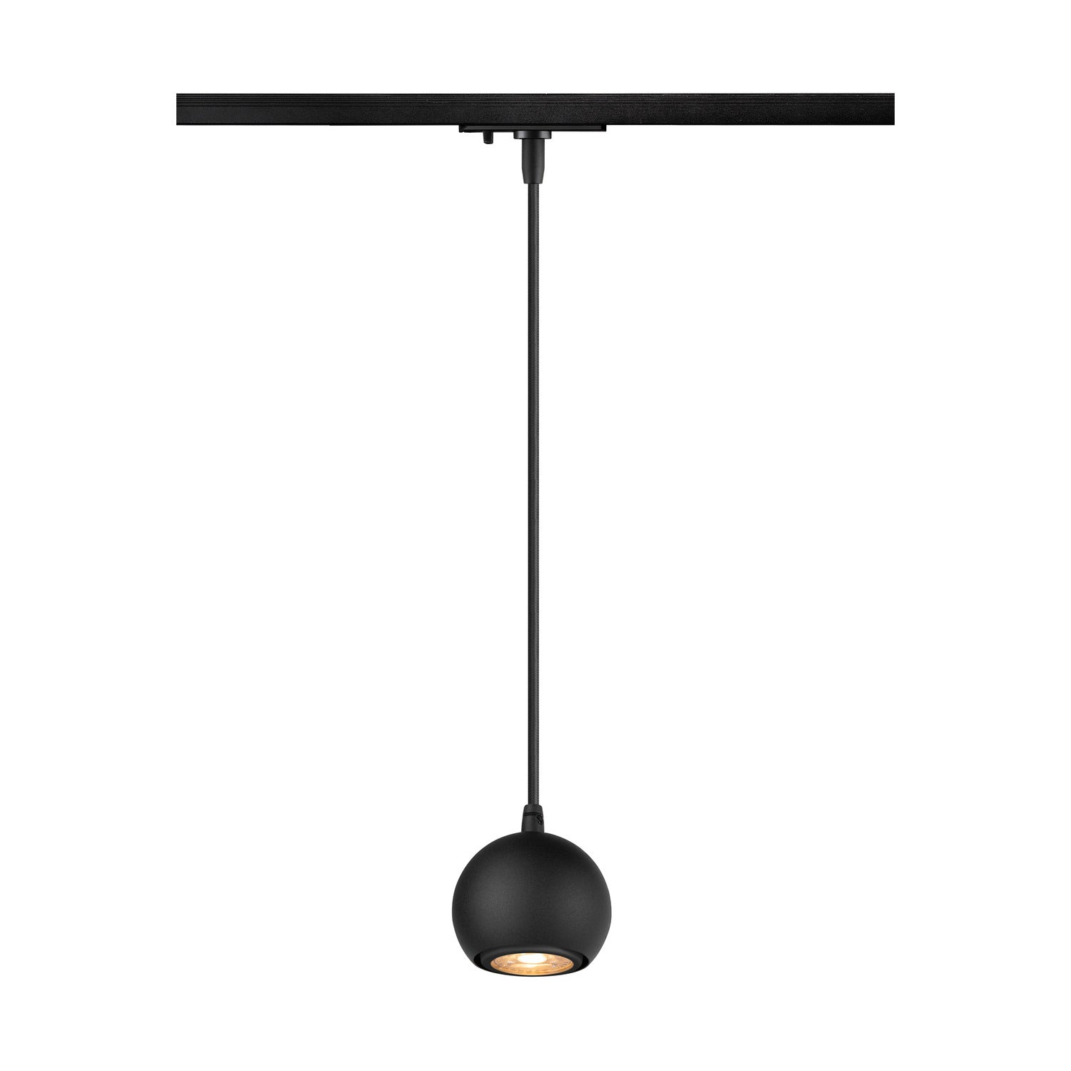 SLV LIGHT EYE® 90, 1~ Track pendant light, GU10, pendant length 150 cm, 1x max. 6 W, matt black 1008168