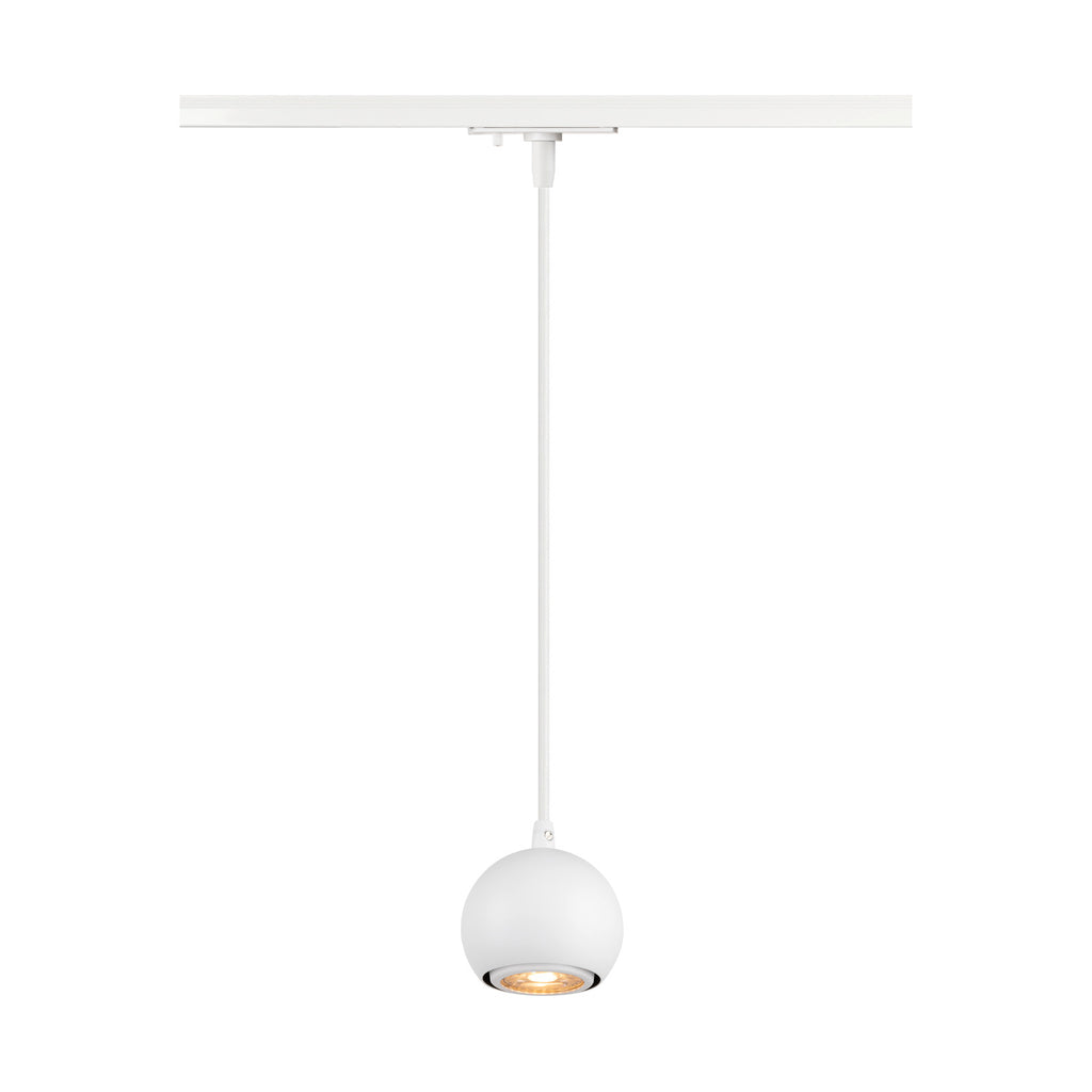 SLV LIGHT EYE® 90, 1~ track pendant light, GU10, pendant length 150 cm, 1x max. 6 W, white 1008169