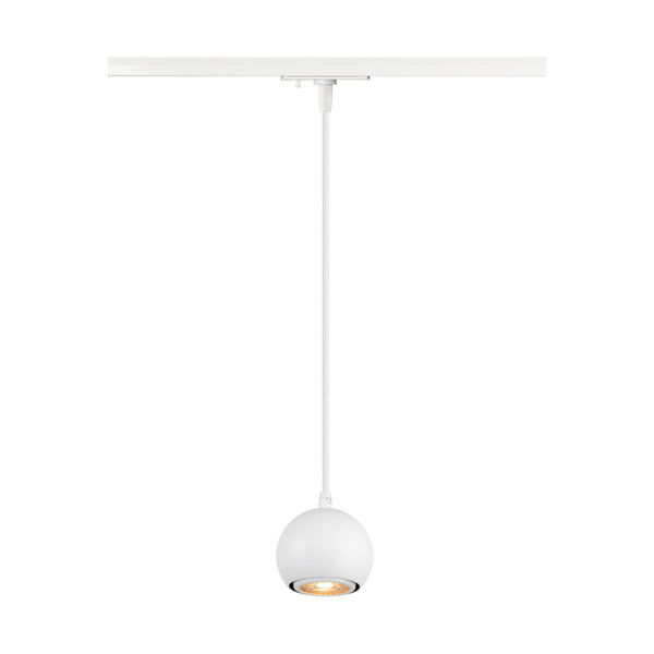 SLV LIGHT EYE® 90, 1~ track pendant light, GU10, pendant length 150 cm, 1x max. 6 W, white 1008169