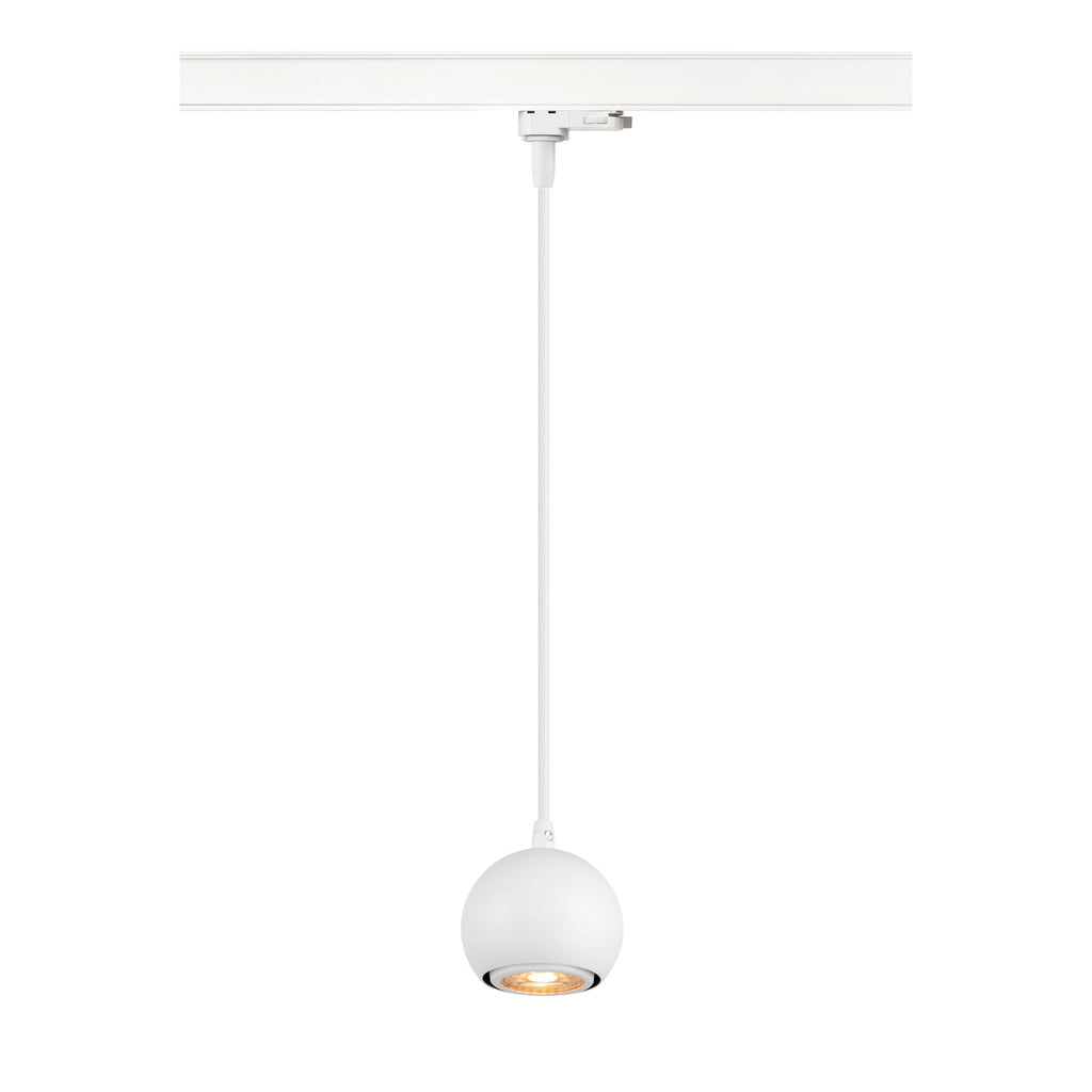 SLV LIGHT EYE® 90, 3~track pendant light, GU10, pendant length 150 cm, 1x max. 6 W, matt white 1008171