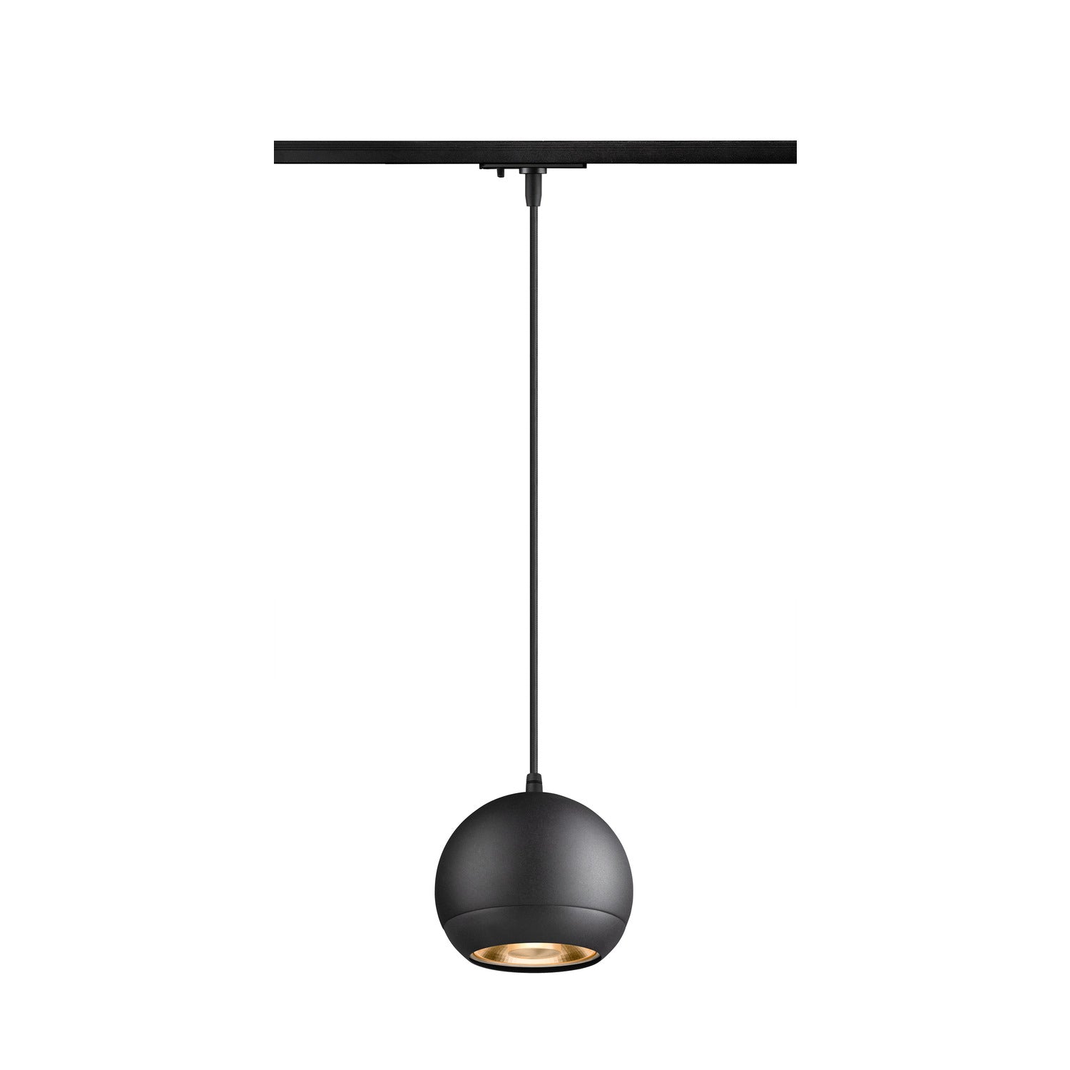 SLV LIGHT EYE® 150, 1~ track pendant light, GU10, pendant length 150 cm, 1x max. 13 W, matt black 1008174