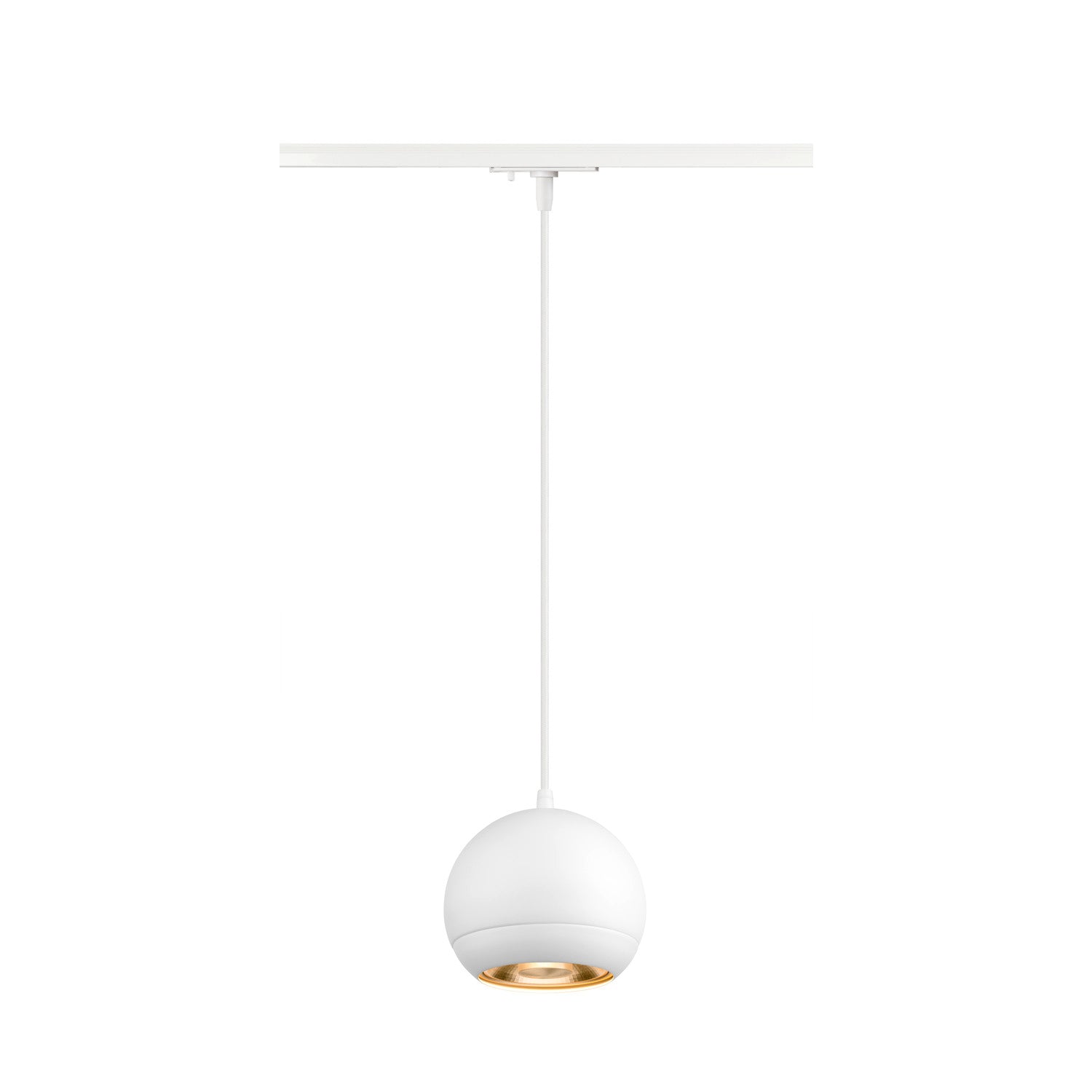 SLV LIGHT EYE® 150, 1~ track pendant light, GU10, pendant length 150 cm, 1x max. 13 W, matt white 1008175