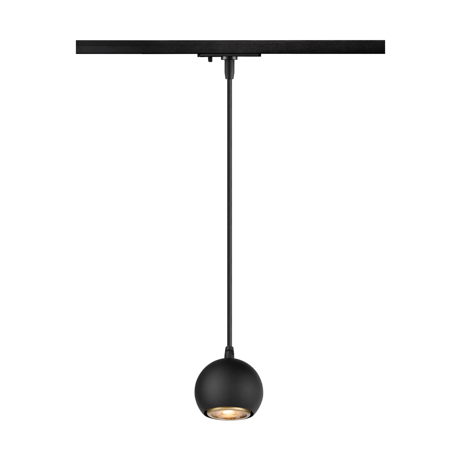 SLV LIGHT EYE® 90, 1~ Track pendant light, GU10, pendant length 150 cm, 1x max. 6 W, matt black 1008168