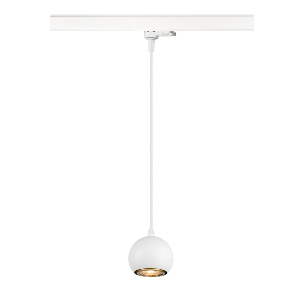 SLV LIGHT EYE® 90, 3~track pendant light, GU10, pendant length 150 cm, 1x max. 6 W, matt white 1008171