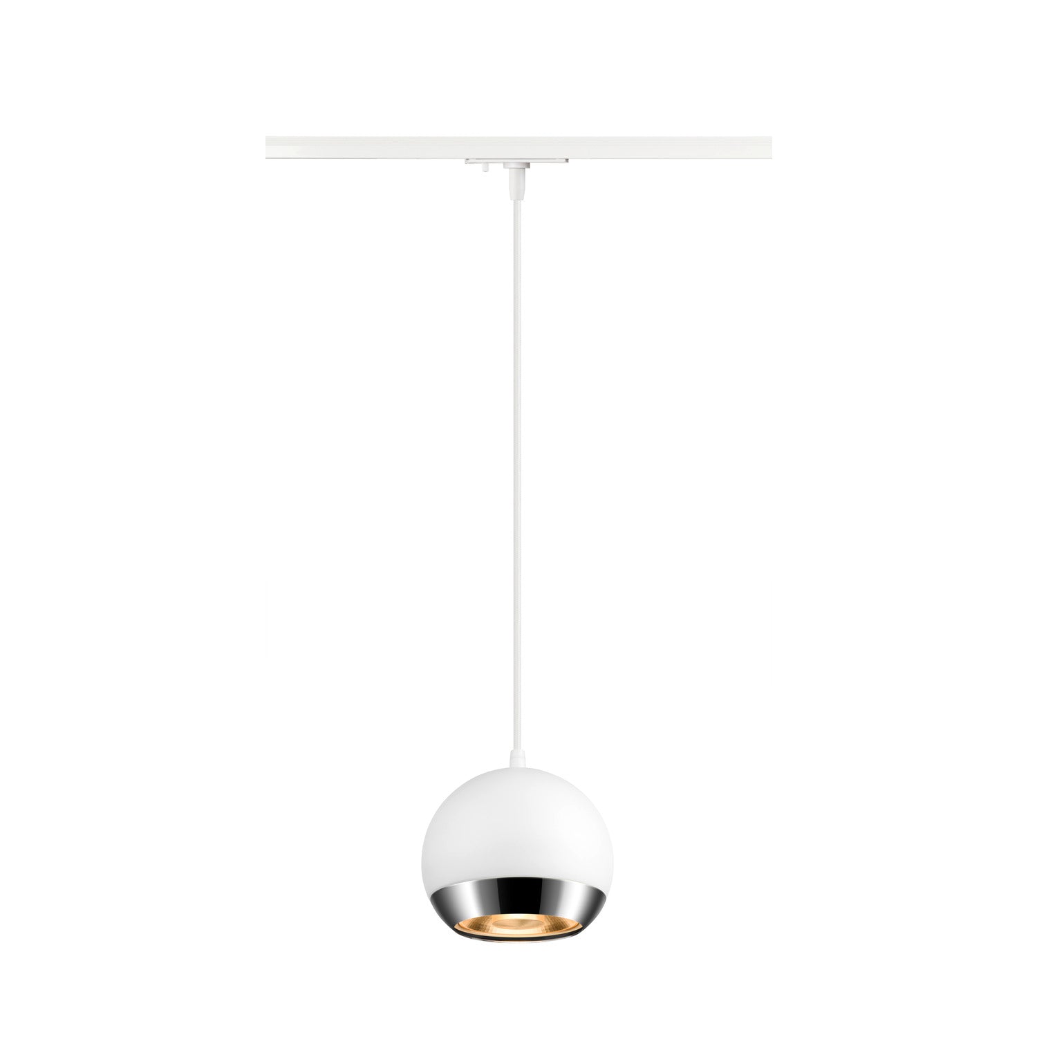 SLV LIGHT EYE® 150, 1~ track pendant light, GU10, pendant length 150 cm, 1x max. 13 W, matt white 1008175