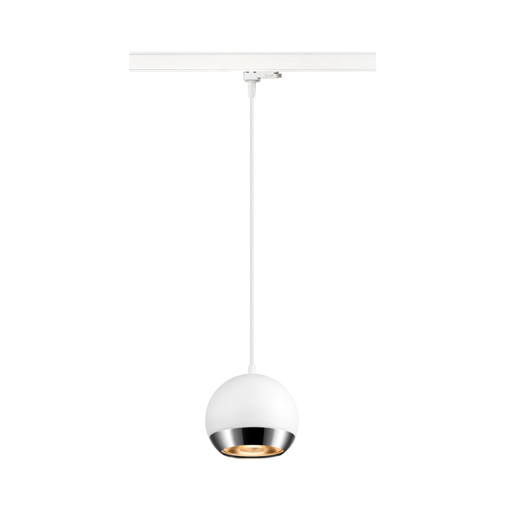 SLV LIGHT EYE® 150, 3~track pendant light, GU10, pendant length 150 cm, 1x max. 13 W, matt white 1008177