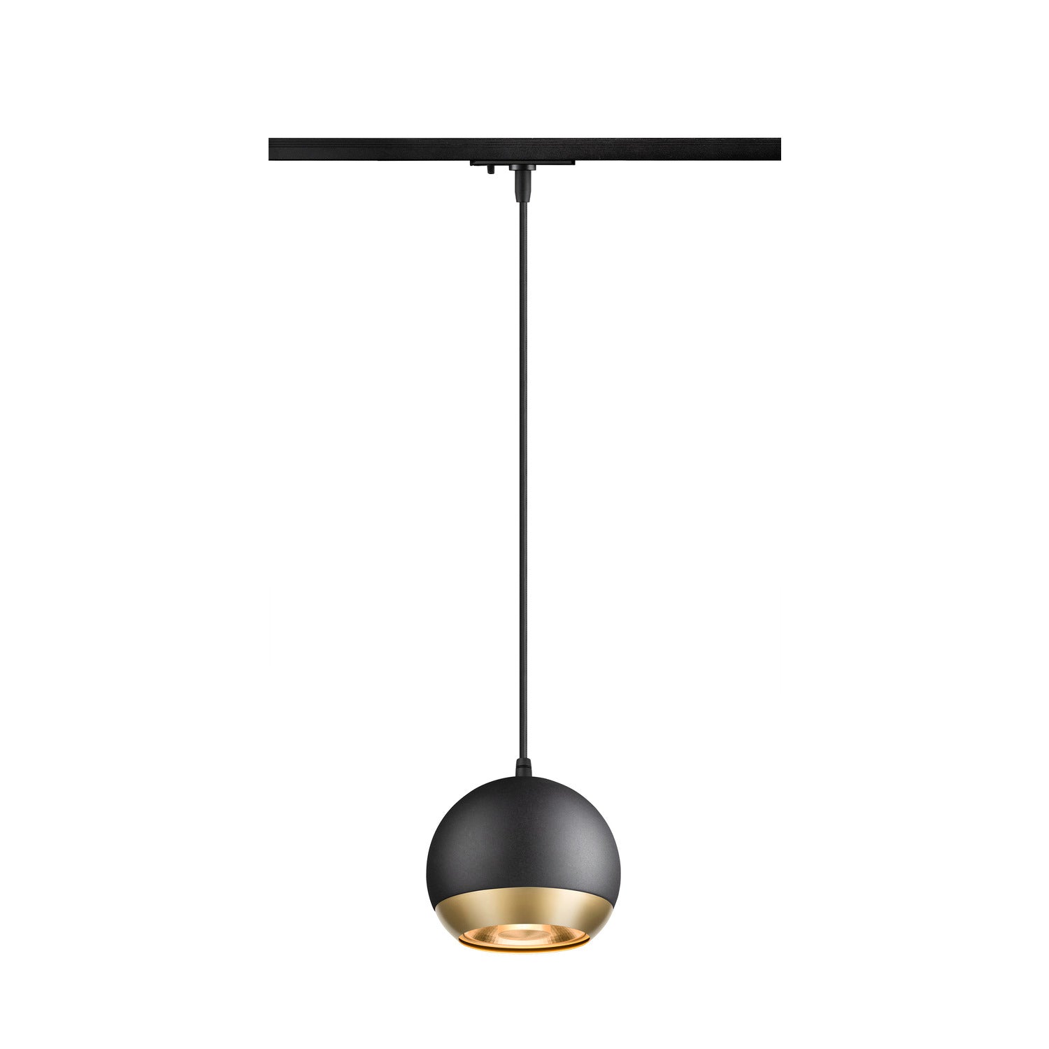 SLV LIGHT EYE® 150, 1~ track pendant light, GU10, pendant length 150 cm, 1x max. 13 W, matt black 1008174