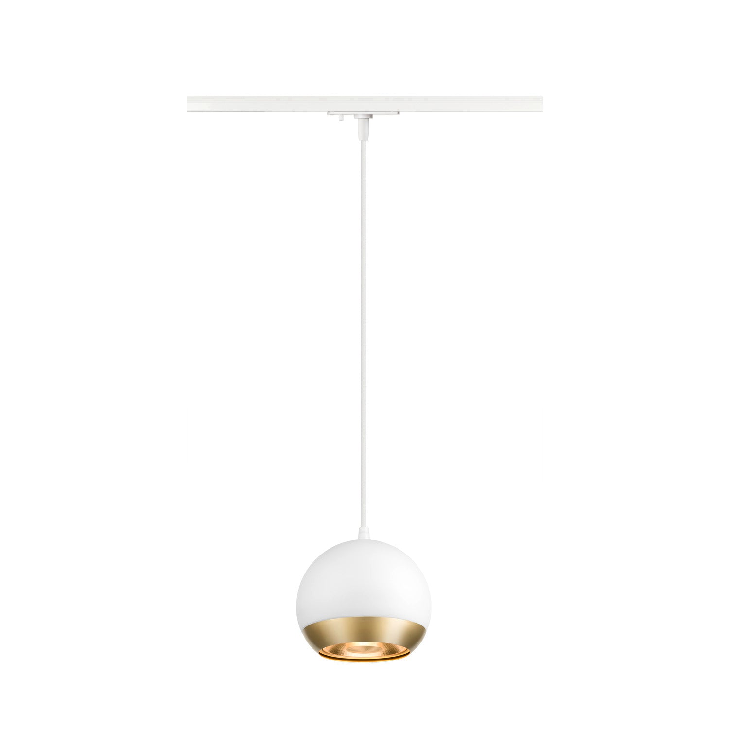 SLV LIGHT EYE® 150, 1~ track pendant light, GU10, pendant length 150 cm, 1x max. 13 W, matt white 1008175