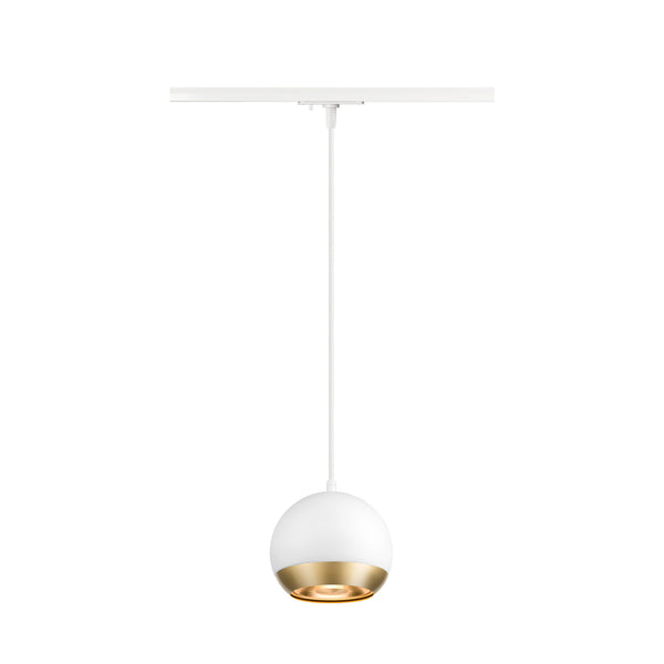White Round track pendant light, SLV LIGHT EYE® 150,  for Single Circuit White Track Lighting, 1008175