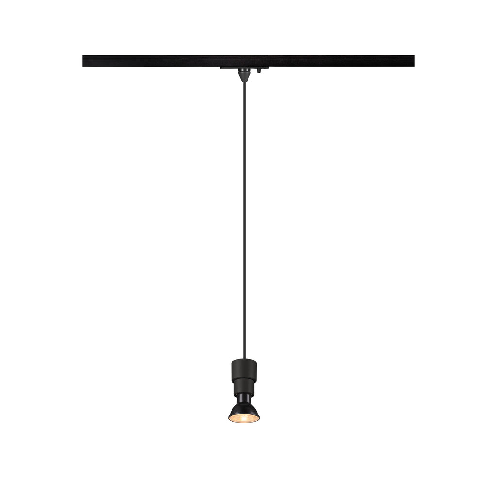 SLV PURI 2.0 Basic, 1~ Track pendant light, GU10, pendant length 200 cm, 1x max. 6 W, black 1008207