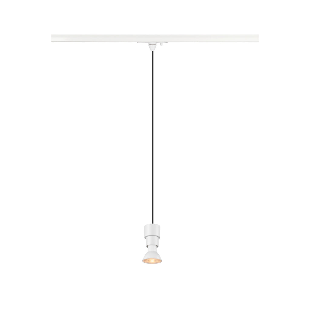 SLV PURI 2.0 Basic, 1~ Track pendant light, GU10, pendant length 200 cm, 1x max. 6 W, white 1008208