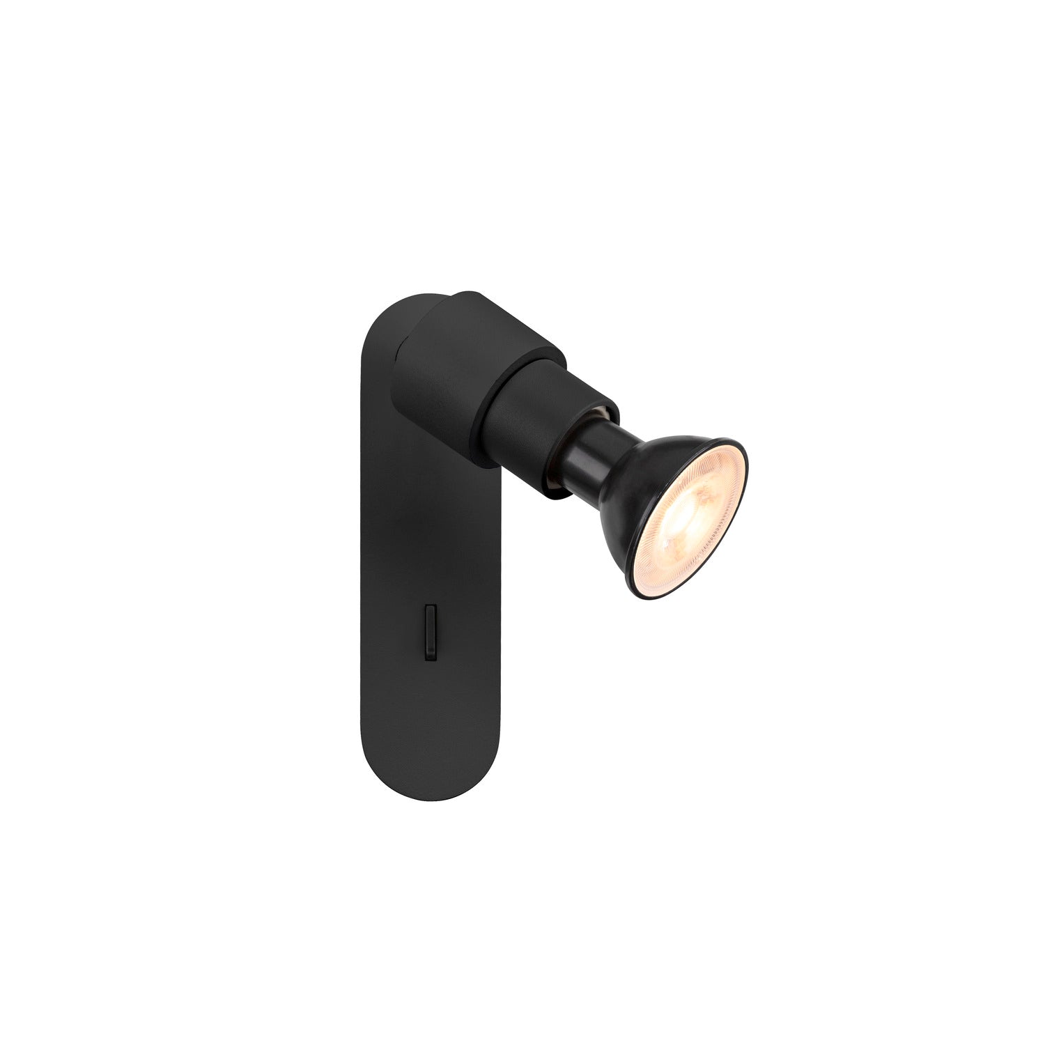 SLV PURI 2.0 Basic, wall and ceiling-mounted light, switch, round, 1x max. 6 W GU10, black 1008231