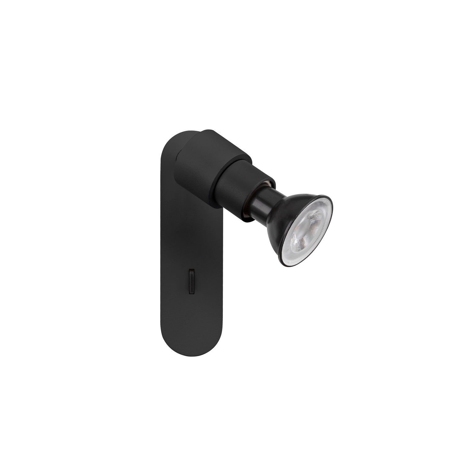SLV PURI 2.0 Basic, wall and ceiling-mounted light, switch, round, 1x max. 6 W GU10, black 1008231