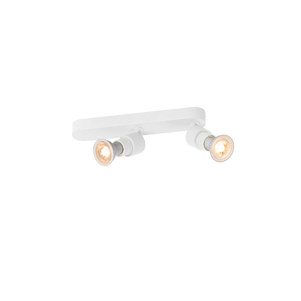 SLV PURI 2.0 Basic, wall and ceiling-mounted light, asymmetrical, round, 2 x max. 6 W GU10, white 1008232