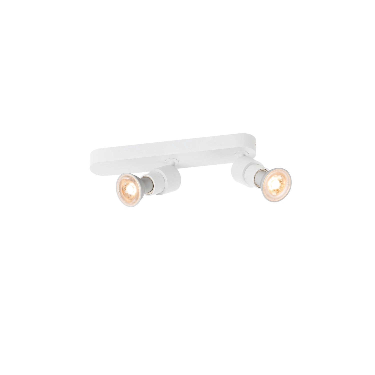 SLV PURI 2.0 Basic, wall and ceiling-mounted light, asymmetrical, round, 2 x max. 6 W GU10, white 1008232