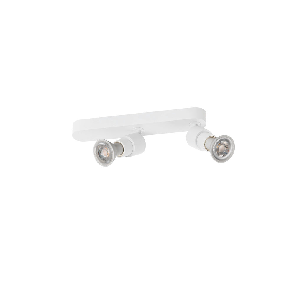 SLV PURI 2.0 Basic, wall and ceiling-mounted light, asymmetrical, round, 2 x max. 6 W GU10, white 1008232