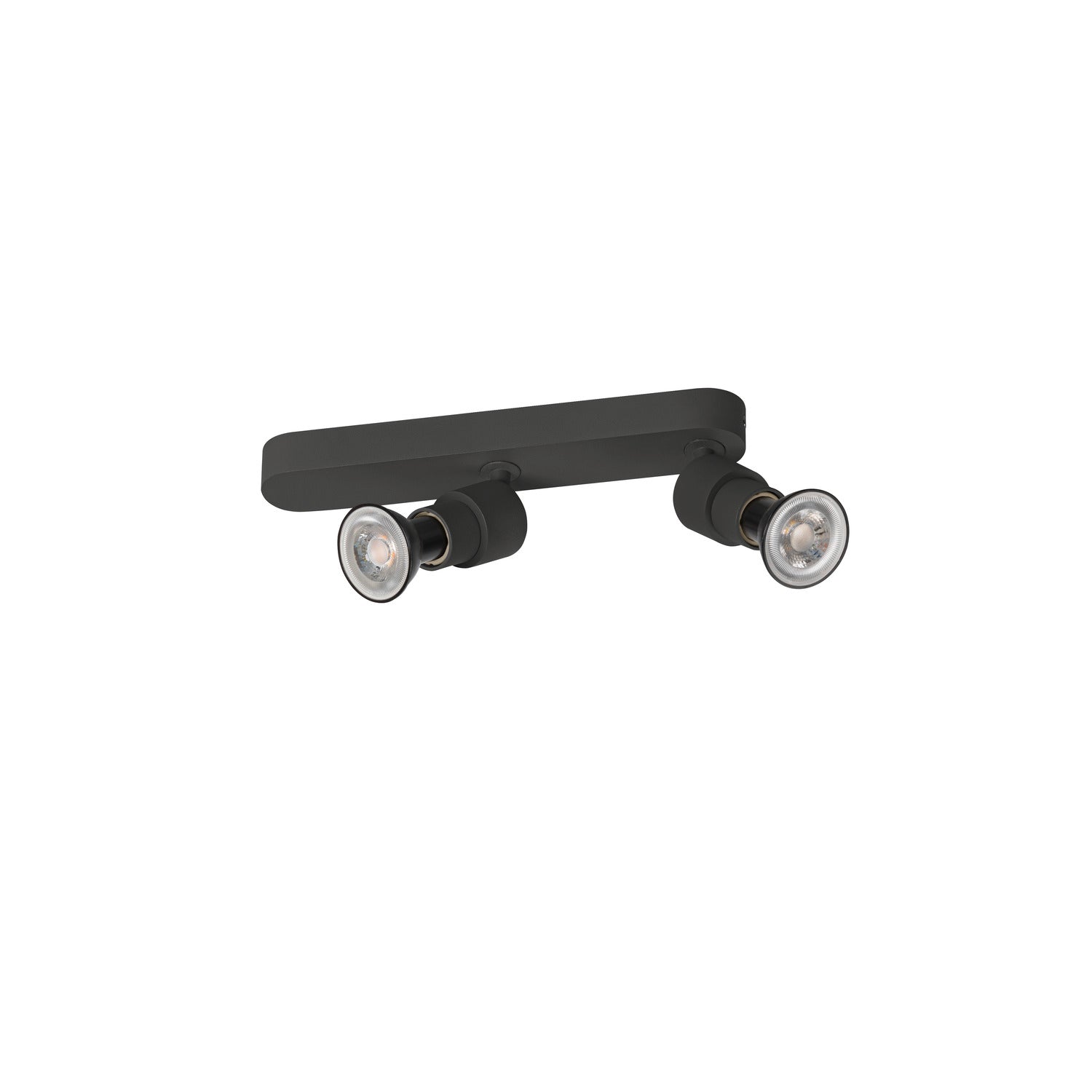 SLV PURI 2.0 Basic, wall and ceiling-mounted light, asymmetrical, round, 2 x max. 6 W GU10, black 1008233