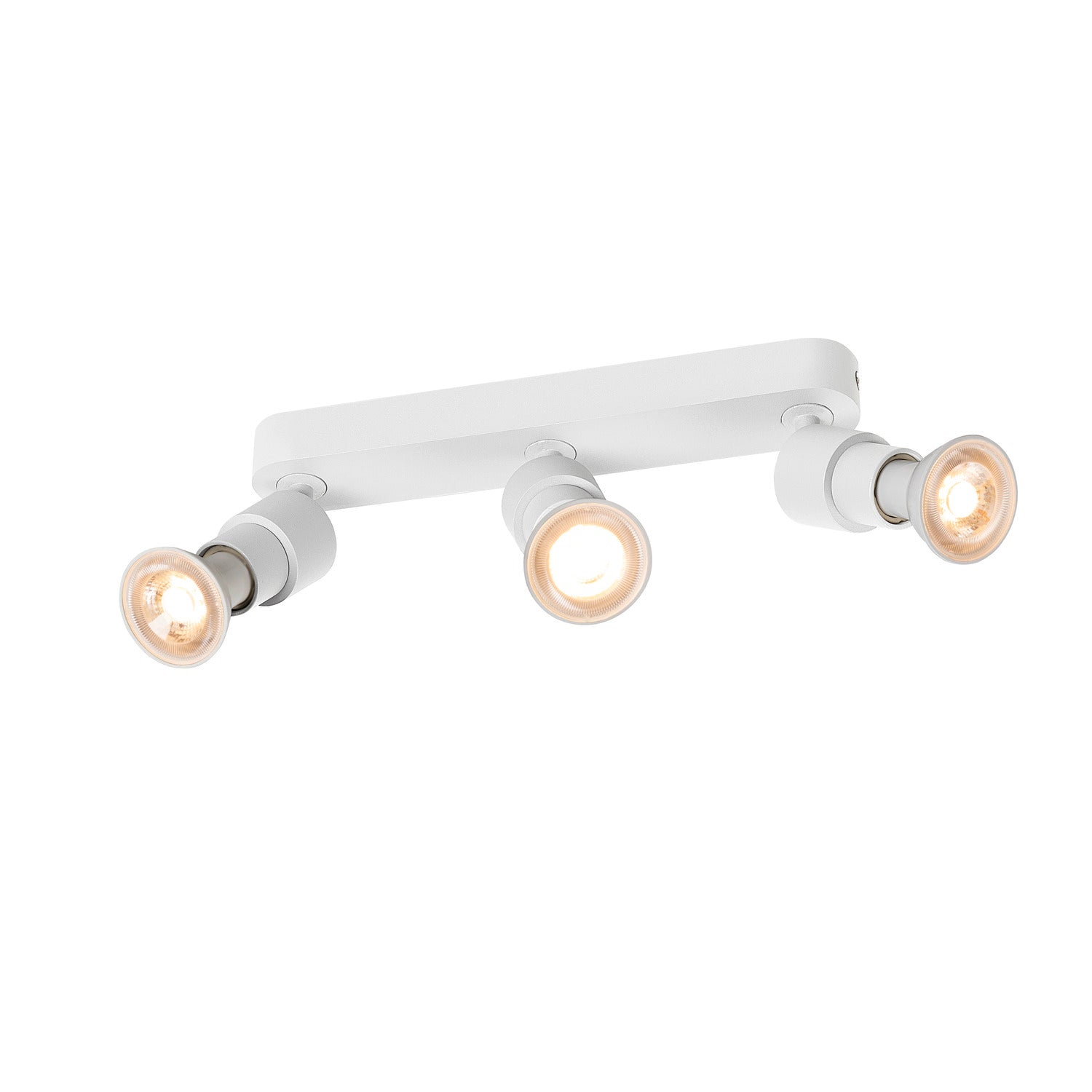 SLV PURI 2.0 Basic, wall and ceiling-mounted light, long, round, 3 x max. 6 W GU10, white 1008234
