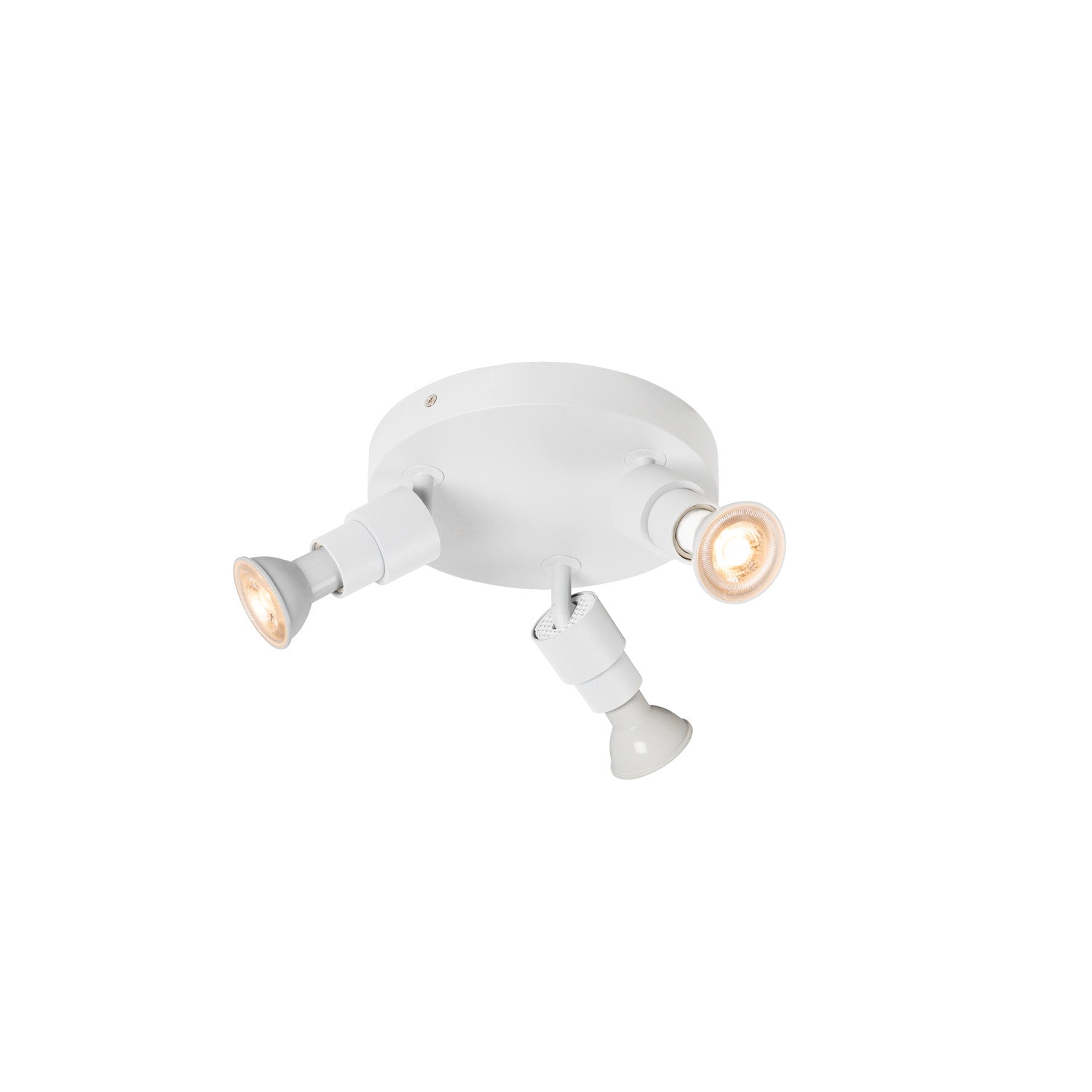 SLV PURI 2.0 Basic, wall and ceiling-mounted light, round, 3 x max. 6 W, GU10, white 1008236