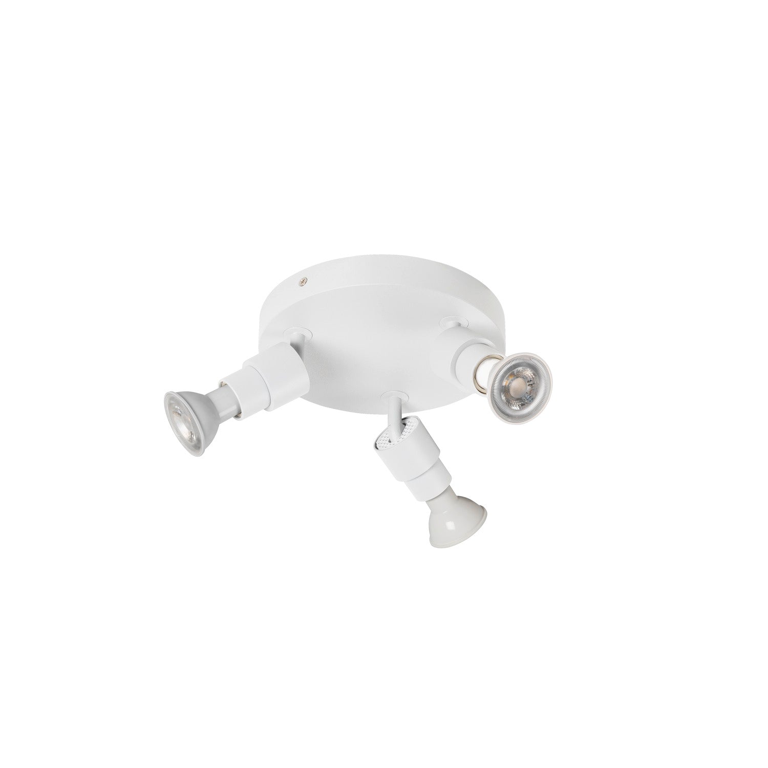 SLV PURI 2.0 Basic, wall and ceiling-mounted light, round, 3 x max. 6 W, GU10, white 1008236