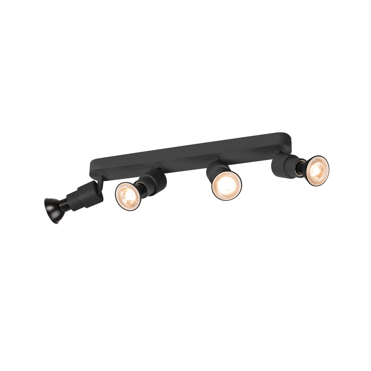 SLV PURI 2.0 Basic, wall and ceiling-mounted light, long, 4 x max. 6 W GU10, black 1008239